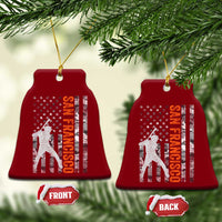San Francisco Ceramic Ornament SF Baseball Player American Flag USA Camo Patriotic