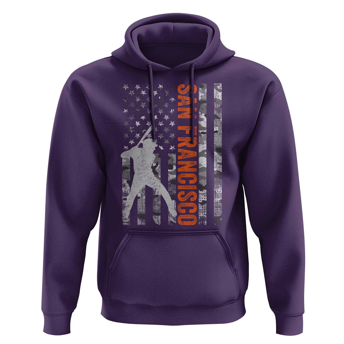 San Francisco Hoodie SF Baseball Player American Flag USA Camo Patriotic