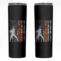 San Francisco Skinny Tumbler SF Baseball Player American Flag USA Camo Patriotic