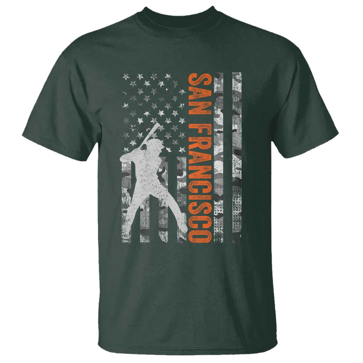 San Francisco T Shirt SF Baseball Player American Flag USA Camo Patriotic