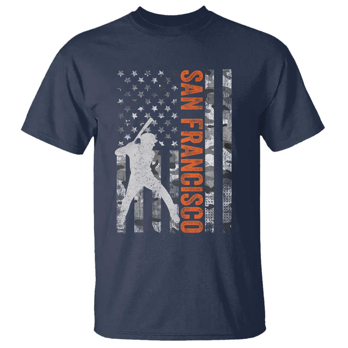 San Francisco T Shirt SF Baseball Player American Flag USA Camo Patriotic
