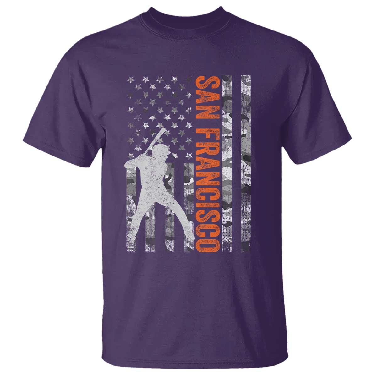 San Francisco T Shirt SF Baseball Player American Flag USA Camo Patriotic