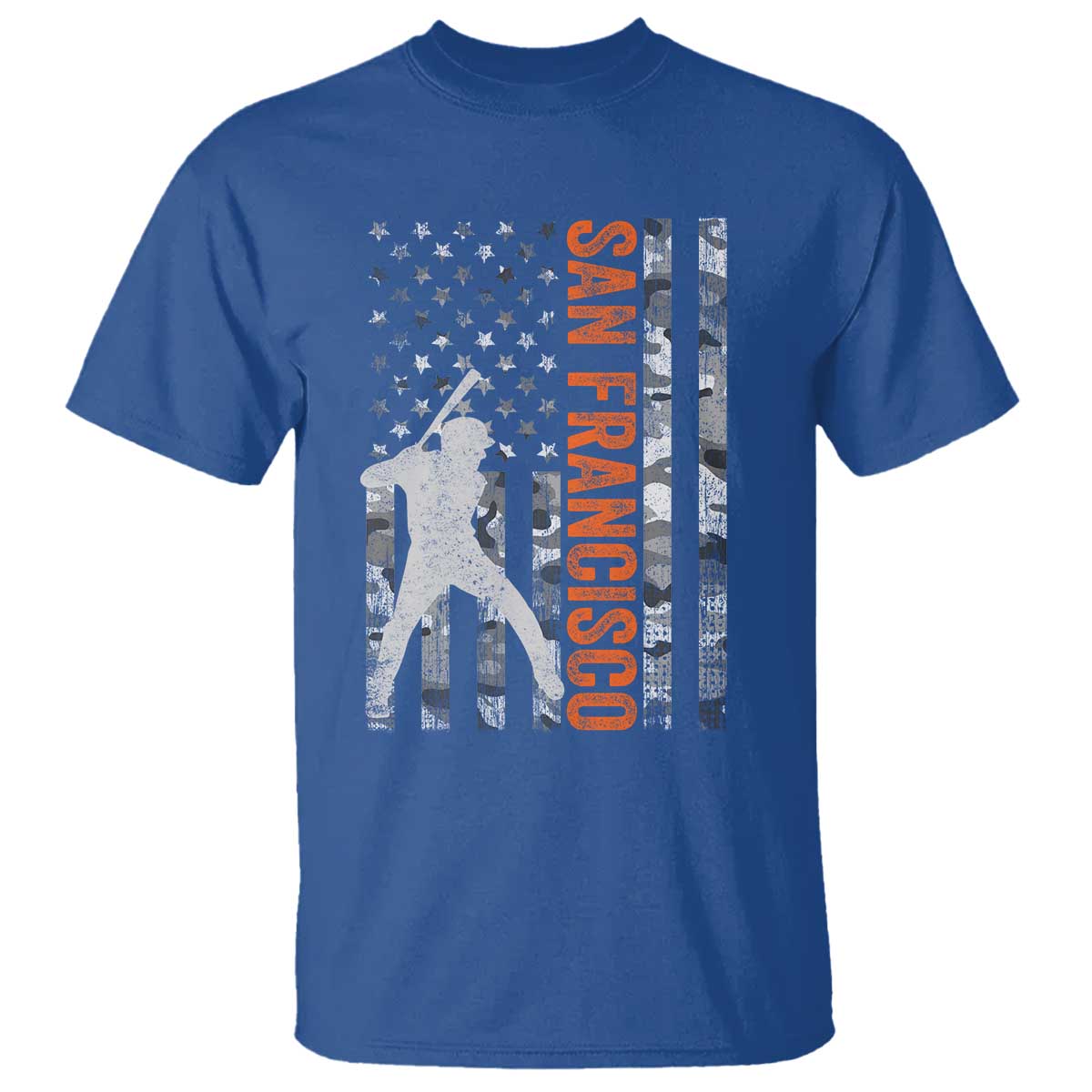 San Francisco T Shirt SF Baseball Player American Flag USA Camo Patriotic