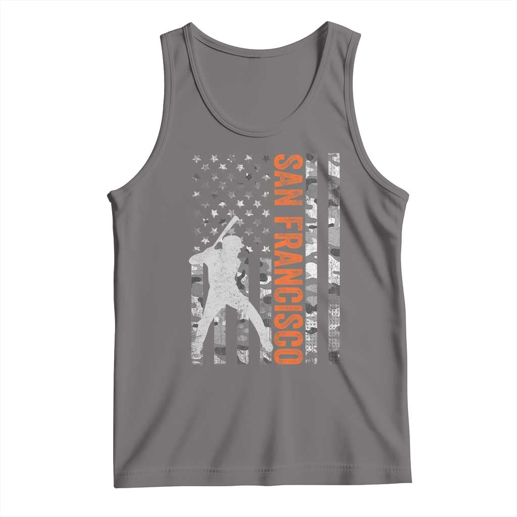 San Francisco Tank Top SF Baseball Player American Flag USA Camo Patriotic