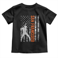 San Francisco Toddler T Shirt SF Baseball Player American Flag USA Camo Patriotic
