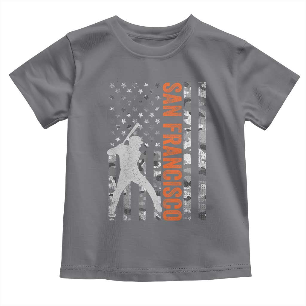 San Francisco Toddler T Shirt SF Baseball Player American Flag USA Camo Patriotic