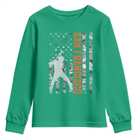 San Francisco Youth Sweatshirt SF Baseball Player American Flag USA Camo Patriotic