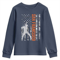 San Francisco Youth Sweatshirt SF Baseball Player American Flag USA Camo Patriotic