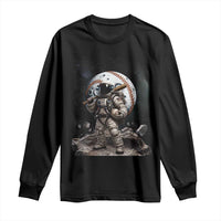 Astronaut Baseball Player Long Sleeve Shirt Distressed Houston Clutch City Sports Fans