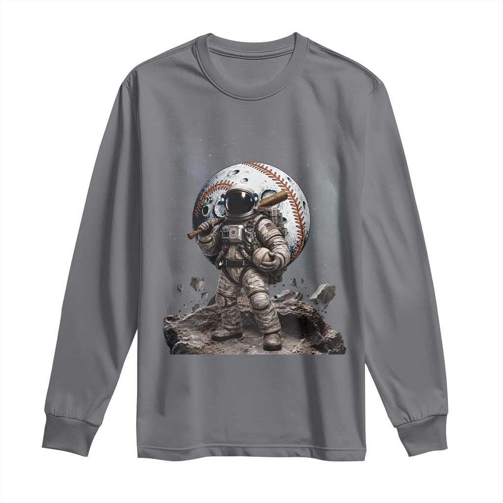 Astronaut Baseball Player Long Sleeve Shirt Distressed Houston Clutch City Sports Fans