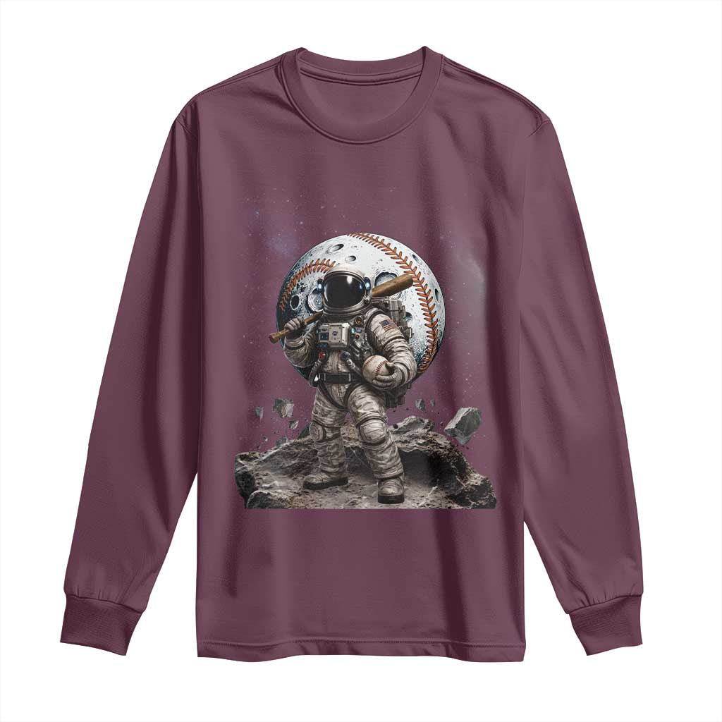 Astronaut Baseball Player Long Sleeve Shirt Distressed Houston Clutch City Sports Fans