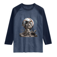 Astronaut Baseball Player Raglan Shirt Distressed Houston Clutch City Sports Fans