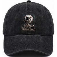 Astronaut Baseball Player Washed Cotton Baseball Cap Distressed Houston Clutch City Sports Fans