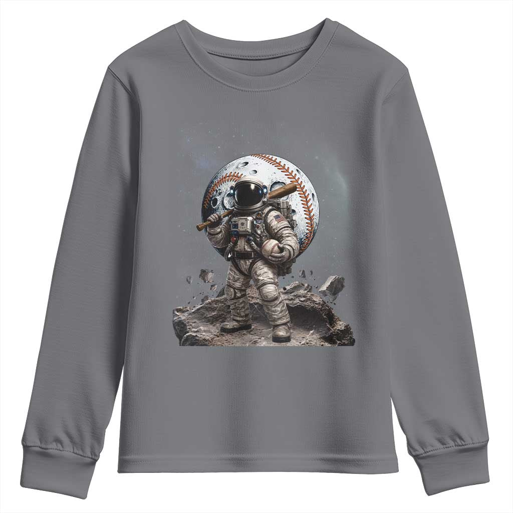 Astronaut Baseball Player Youth Sweatshirt Distressed Houston Clutch City Sports Fans