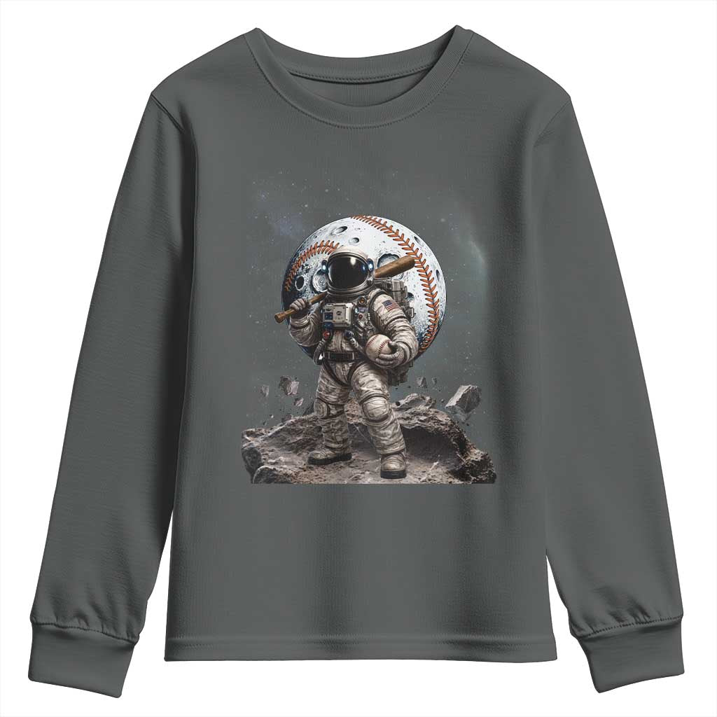 Astronaut Baseball Player Youth Sweatshirt Distressed Houston Clutch City Sports Fans