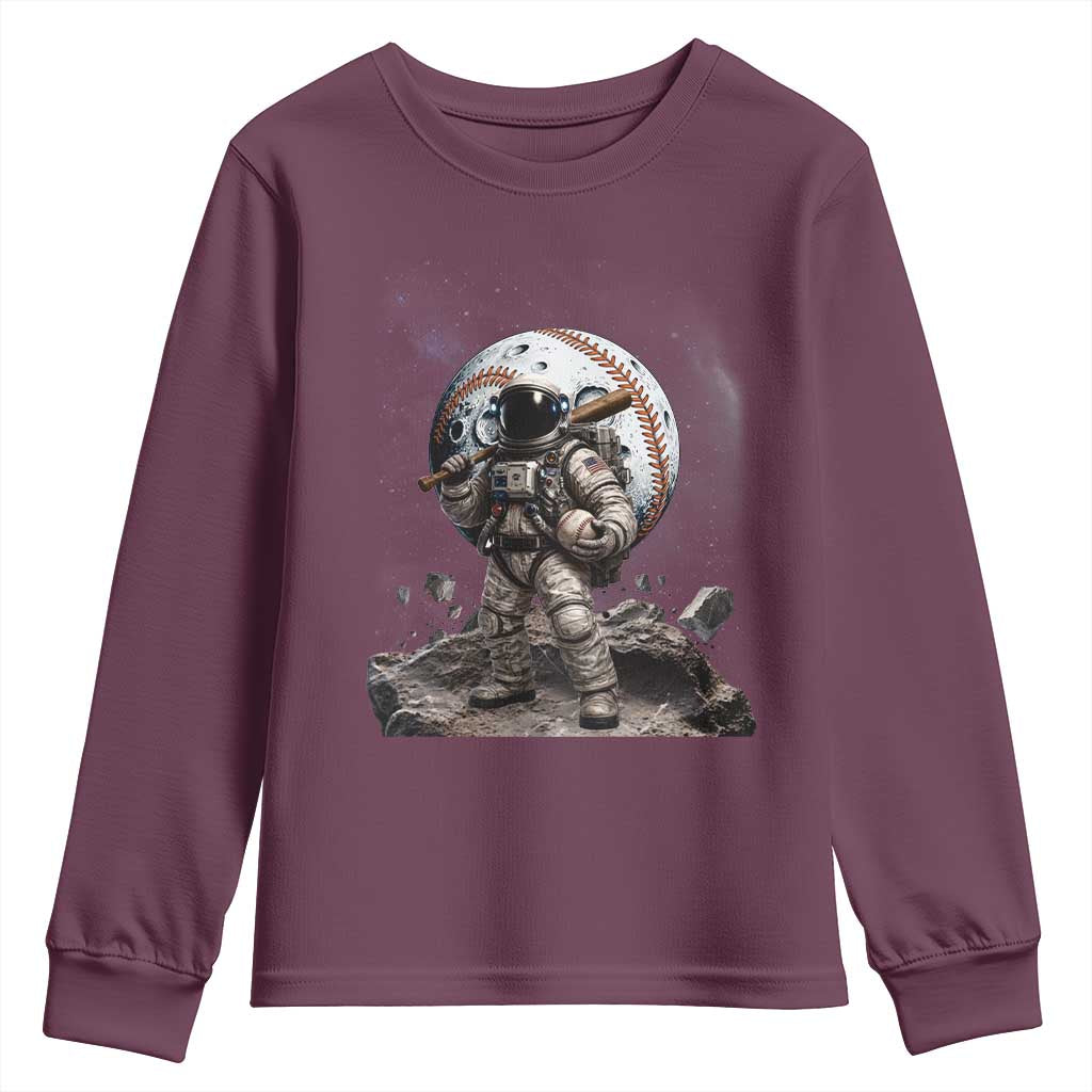Astronaut Baseball Player Youth Sweatshirt Distressed Houston Clutch City Sports Fans