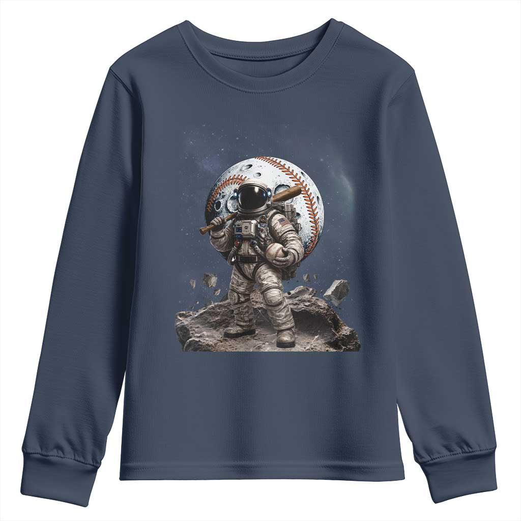 Astronaut Baseball Player Youth Sweatshirt Distressed Houston Clutch City Sports Fans