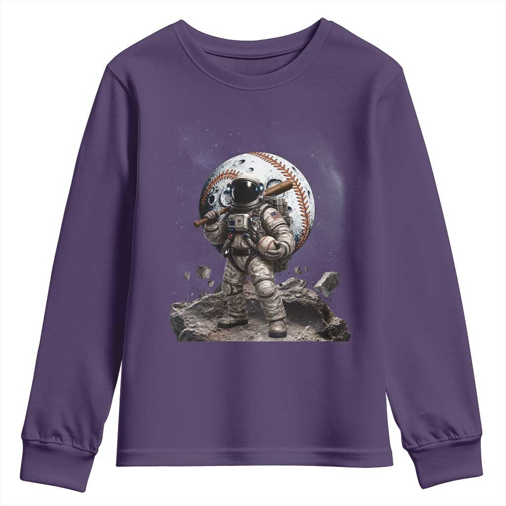 Astronaut Baseball Player Youth Sweatshirt Distressed Houston Clutch City Sports Fans