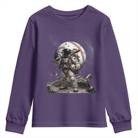 Astronaut Baseball Player Youth Sweatshirt Distressed Houston Clutch City Sports Fans