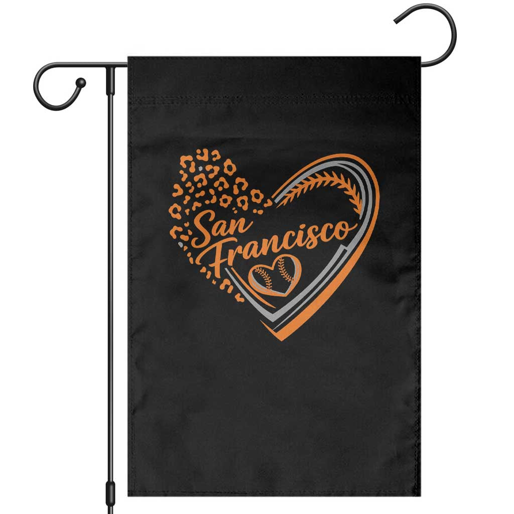 San Francisco Garden Flag SF Leopard Heart US State Baseball Fan Team Spirit