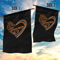 San Francisco Garden Flag SF Leopard Heart US State Baseball Fan Team Spirit