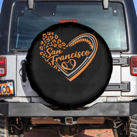 San Francisco Spare Tire Cover SF Leopard Heart US State Baseball Fan Team Spirit