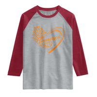 San Francisco Raglan Shirt SF Leopard Heart US State Baseball Fan Team Spirit