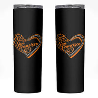 San Francisco Skinny Tumbler SF Leopard Heart US State Baseball Fan Team Spirit