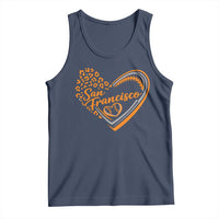San Francisco Tank Top SF Leopard Heart US State Baseball Fan Team Spirit