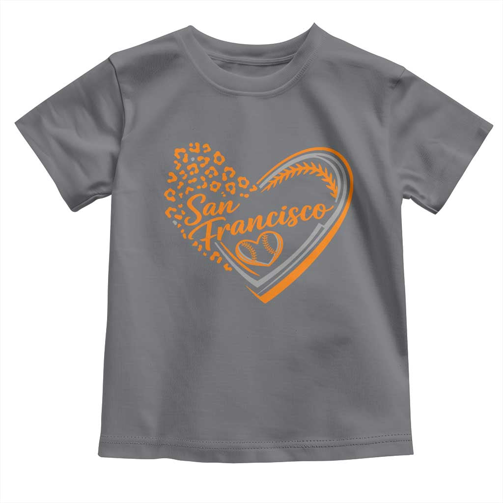 San Francisco Toddler T Shirt SF Leopard Heart US State Baseball Fan Team Spirit