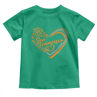 San Francisco Toddler T Shirt SF Leopard Heart US State Baseball Fan Team Spirit