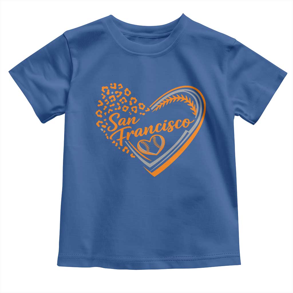 San Francisco Toddler T Shirt SF Leopard Heart US State Baseball Fan Team Spirit