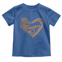 San Francisco Toddler T Shirt SF Leopard Heart US State Baseball Fan Team Spirit