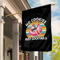 Santa Christmas In July Garden Flag No Cookies Just Cocktails Flamingo Summer Beach Hawaii - Wonder Print Shop