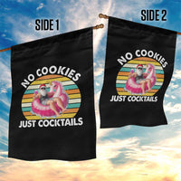 Santa Christmas In July Garden Flag No Cookies Just Cocktails Flamingo Summer Beach Hawaii - Wonder Print Shop