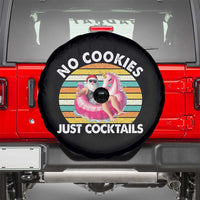 Santa Christmas In July Spare Tire Cover No Cookies Just Cocktails Flamingo Summer Beach Hawaii - Wonder Print Shop