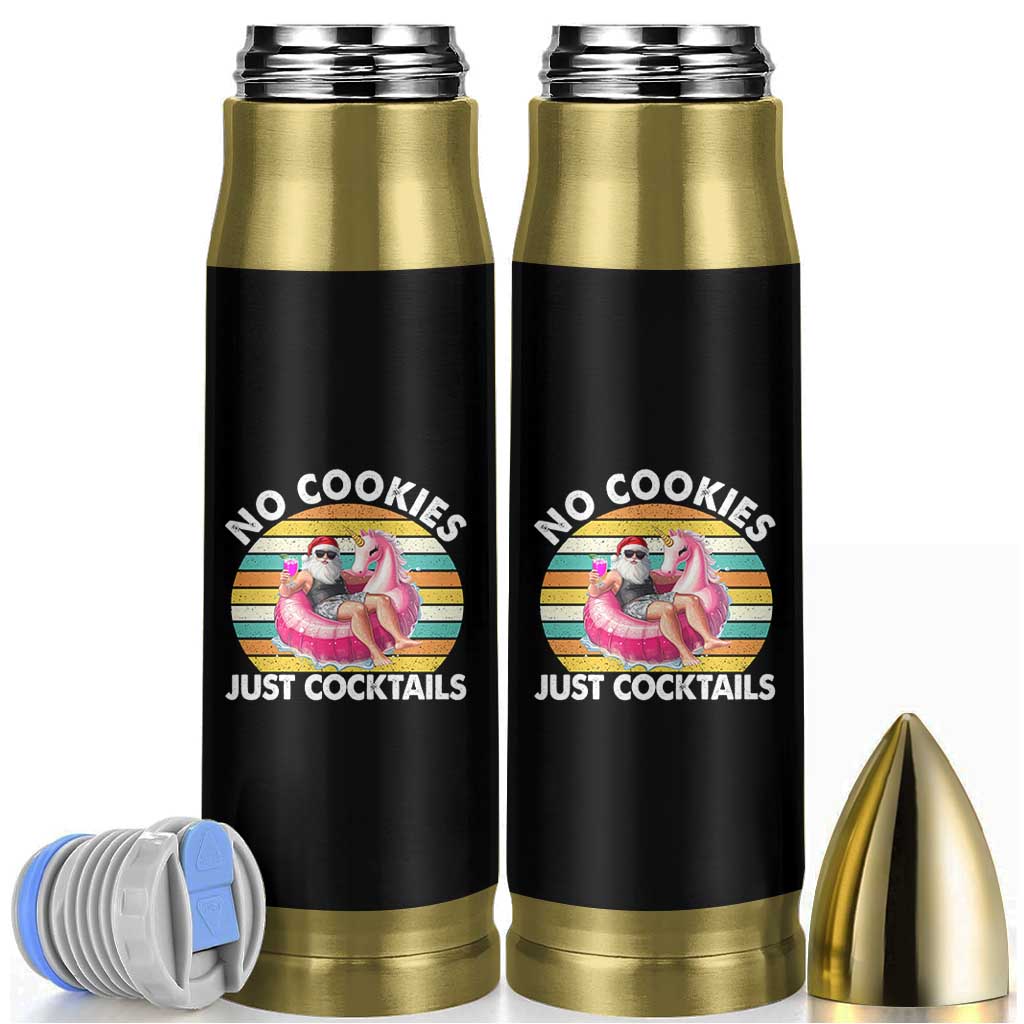 Santa Christmas In July Bullet Tumbler No Cookies Just Cocktails Flamingo Summer Beach Hawaii - Wonder Print Shop