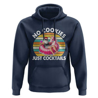Santa Christmas In July Hoodie No Cookies Just Cocktails Flamingo Summer Beach Hawaii - Wonder Print Shop