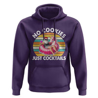 Santa Christmas In July Hoodie No Cookies Just Cocktails Flamingo Summer Beach Hawaii - Wonder Print Shop