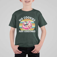 Santa Christmas In July T Shirt For Kid No Cookies Just Cocktails Flamingo Summer Beach Hawaii - Wonder Print Shop