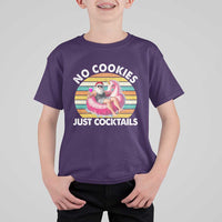 Santa Christmas In July T Shirt For Kid No Cookies Just Cocktails Flamingo Summer Beach Hawaii - Wonder Print Shop
