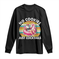 Santa Christmas In July Long Sleeve Shirt No Cookies Just Cocktails Flamingo Summer Beach Hawaii - Wonder Print Shop