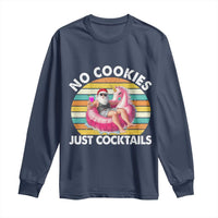 Santa Christmas In July Long Sleeve Shirt No Cookies Just Cocktails Flamingo Summer Beach Hawaii - Wonder Print Shop