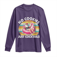 Santa Christmas In July Long Sleeve Shirt No Cookies Just Cocktails Flamingo Summer Beach Hawaii - Wonder Print Shop
