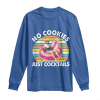 Santa Christmas In July Long Sleeve Shirt No Cookies Just Cocktails Flamingo Summer Beach Hawaii - Wonder Print Shop