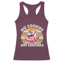 Santa Christmas In July Racerback Tank Top No Cookies Just Cocktails Flamingo Summer Beach Hawaii - Wonder Print Shop