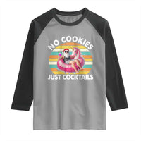 Santa Christmas In July Raglan Shirt No Cookies Just Cocktails Flamingo Summer Beach Hawaii - Wonder Print Shop
