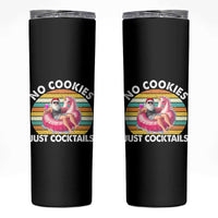 Santa Christmas In July Skinny Tumbler No Cookies Just Cocktails Flamingo Summer Beach Hawaii - Wonder Print Shop