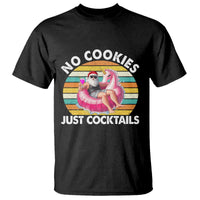 Santa Christmas In July T Shirt No Cookies Just Cocktails Flamingo Summer Beach Hawaii - Wonder Print Shop