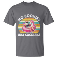 Santa Christmas In July T Shirt No Cookies Just Cocktails Flamingo Summer Beach Hawaii - Wonder Print Shop